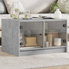 Coffee Table with Glass Doors, Side Table for Living Room Home Office C1A4