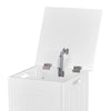 Wooden Laundry Cabinet Hamper Chest White Storage Cupboard Bin Household