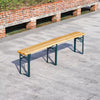 Folding Wooden Beer Table and Bench Set Garden Outdoor Bistro Bench Desk Chairs