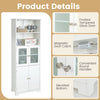 163cm Tall Bathroom Storage Cabinet Freestanding Kitchen Pantry Cupboard