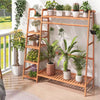 Heavy Duty Wooden Clothes Rail Rack Garment Hanging Stand Corner Open Wardrobe