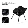 2X Dining Chairs Black velvet Tufted Seat Metal Leg Dining Room Kitchen Chair