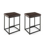 76cm Barstools Set of 2 Counter Height Chairs Modern Upholstered Pub Stool Brown
