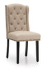 Dining Chairs Set of 2 Button Tufted Upholstered Dining Chairs with Wing Design