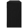 Wall Shelves - Set of 2, Black Oak, 80x15x26 cm, Made from Engineered Wood