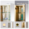 LED Bathroom Cabinet Wall Mounted Mirror Glass Shelf Storage Cupboard