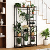 Tall Plant Stand Metal Indoor Flower Pot Rack Hanging Hooks Living Room Balcony