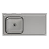 Commercial Sink Stainless Steel Catering Kitchen Sink Single Bowl+Right Platform