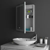 Led Illuminated Bathroom Mirror Cabinet With Shaver Socket Demister Touch Sensor