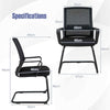 Ergonomic Mid-Back Mesh Chair Set of 2 w/ Upholstered Seat