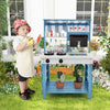 Kids Mud Kitchen Outdoor Wood Kitchen Playset Double-Sided Pretend Play Kitchen