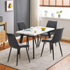 White Dining Table Dining Room Kitchen Garden Table Metal Straight Legs Morden