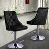 Adjustable Barstool Dining Chair Crushed Velvet Bar Stool Kitchen Breakfast Seat