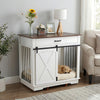 Wooden Pet Dog Crate Pet Dog Kennel Cage Furniture End Table w/ 1 Large Drawer
