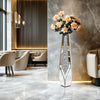 Luxury Mirrored Flower Vase Sparkle Crushed Diamond Vase for Artificial Flower