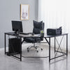 Computer Desk Office Study Workstation Metal Legs Home Corner Table Stand MDF