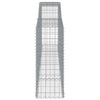 Arched Gabion Baskets 4 pcs 400x50x120/140 cm Galvanised Iron