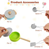 Toddlers Wooden Play Kitchen Pretend Play Cooking Set w/Microwave-White