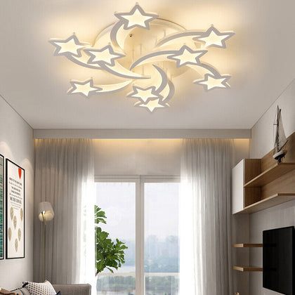 Modern Chandelier Star LED Lamp Ceiling Light Living Room Bedroom Pendant Lights