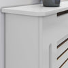 Radiator Cover Adjustable White Painted MDF Wood Heating Cover Home Decor