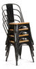 Style Industrial Metal Dining Chairs Vintage Retro Kitchen Cafe Stacking