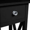 Small Side Table Wooden Slim Console Holder Plant Stand Desk with Drawer Shelf