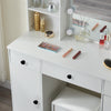 Dressing Table With Led Mirror Drawers Stool Set Makeup Desk Vanity Table Lights