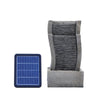 Solar Garden Water Feature Fountain with LED Light Outdoor Waterfall Home Decore