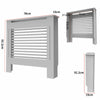 92cm Tall Radiator Cover White Grey Traditional MDF Wood Cabinet Grill Cover