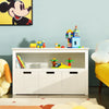 3-Drawer Large Storage Cabinet Wood Kids Toy Storage Cube Shelves w/ Wheels