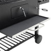 Outdoor Charcoal Smoker Garden BBQ Grill Side Shelf Barbecue Utensil With Wheels