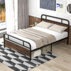 Double Size Bed Frame Heavy-duty Platform Bed Industrial Bed Base w/headboard