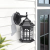 Vintage Wall Light Indoor Outdoor Traditional Metal Glass Shades Lantern Lamp
