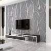9.5m Non-woven Wallpaper Living Room Bedroom Wall Paper Roll Grey Forest Effect