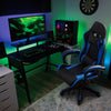 PU Highback Desk Chair E-sports PC Racing Gaming Computer Headrest Home Office