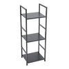 2/3/4/5 Shelf Metal Framed Wooden Bookcase Industrial Modern Bookshelf Display