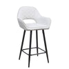 2PCS Barstools Padded Upholstered Dining Chair Breakfast Bar Seating for Cafe