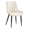 Set of 2 Faux Leather/Suede Dining Chairs Metal Legs Reception Restaurant Chair