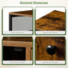 Brown Office Filing Cabinet Mobile Printer Stand File Storage Drawer Wheels