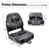 Set of 2 Folding Low-Back Boat Chair Ergonomic Fishing Yacht Seat with Strap