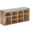 Shoe Storage Bench with Seat Cushion Cabinet Rack Shelves Hallway 10 Compartmen