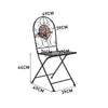 Mosaic Bistro Set Outdoor Patio Garden Furniture Dining Set Table Folding Chairs