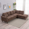 L-Shaped Corner Sofa, Sectional Couch with Built-in USB Port Chaise