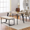 Beige Velvet Padded Bed Bench Dining Bench Ottoman Stool Living room Modern