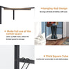 Large Metal Coat Stand Corner Garment Rack Clothes Rail Wall Hanging Shelf Hooks