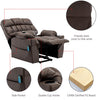 Electric Recliner Chair Lounge Massage Armchair Single Sofa with 2 Cup Holders