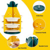 3-Tier Pineapple Kids Toy Shelf 360° Rotating Storage Organizer Collection Rack