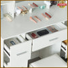 Dressing Table Makeup Vanity Desk Bedroom w/ Drawer&Mirror&Stool&10 LED Lights
