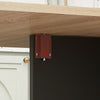 Oak Drop Leaf Dining Table Folding Extendable Kitchen Table with Storage Shelves