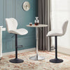 2 Pcs Faux Leather PU Bar Stools Diamond Seat Kitchen Modern Salon Pub Chairs